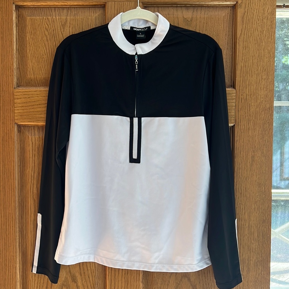 DKNY Golf long-sleeved top; poly/spandex; size L